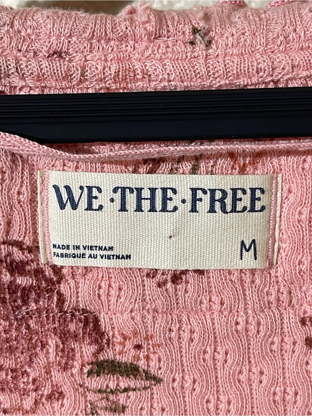 We The Free Dusty Pink Floral Scoop Neck Long Sleeve Top - Picture 3 of 6